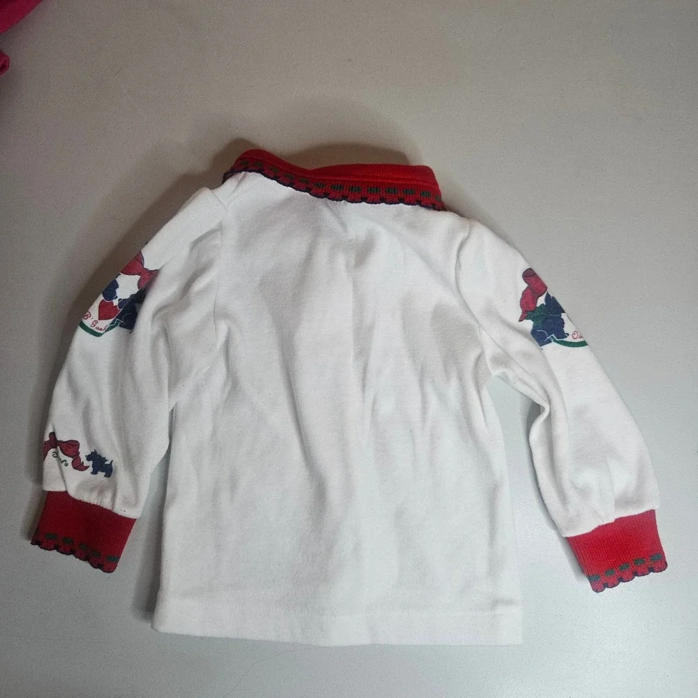 Vintage OshKosh B'Gosh Baby Girl Shirt Lot 18 Months Made in USA 90s Scottie Dog